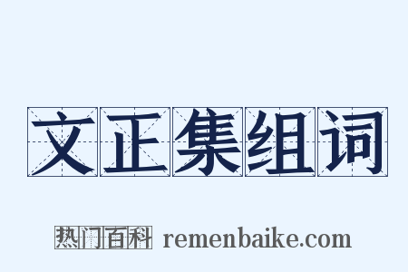 文正集组词是什么意思的图片